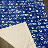 Personalized Blanket With Name, Custom Super Soft Premium Fleece Blanket with Dog Cat Pet's Name