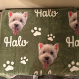 Personalized Dog Blanket with Name | Custom Photo Blanket for Dog | Custom Pet Photo Blanket | Personalized Dog Lover Gift | Gift for Pet