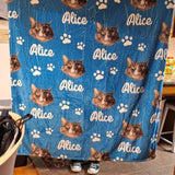 Personalized Dog Blanket with Name | Custom Photo Blanket for Dog | Custom Pet Photo Blanket | Personalized Dog Lover Gift | Gift for Pet