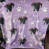 Personalized Dog Blanket with Name | Custom Photo Blanket for Dog | Custom Pet Photo Blanket | Personalized Dog Lover Gift | Gift for Pet