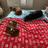 Personalized Blanket With Name, Custom Super Soft Premium Fleece Blanket with Dog Cat Pet's Name