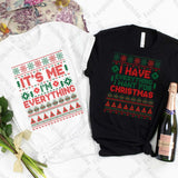 Funny I Have Everything I Want For Christmas Couple Matching Husband Wife Christmas Shirt