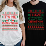 Funny I Have Everything I Want For Christmas Couple Matching Husband Wife Christmas Shirt
