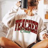 Glitter Teacher Claus Christmas Shirt Sweatshirt