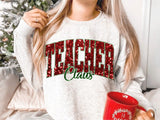 Glitter Teacher Claus Christmas Shirt Sweatshirt