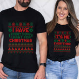 Funny I Have Everything I Want For Christmas Couple Matching Husband Wife Christmas Shirt