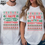 Funny I Have Everything I Want For Christmas Couple Matching Husband Wife Christmas Shirt