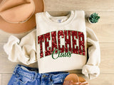 Glitter Teacher Claus Christmas Shirt Sweatshirt
