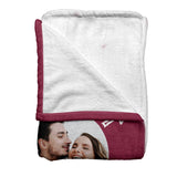 I Love You - Custom Photo Blanket, Pictures Puzzles and Love Words Valentines Blankets, Romantic Gift Ideas for Couples Wife Husband Gf Bf
