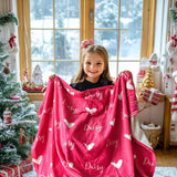 Custom Name Blanket for Baby Girl Boy Kids Adults,Personalized Gift with Name for Birthday, Baby shower, Christmas