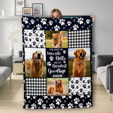 You Were My Favorite Hello And My Hardest Goodbye - Custom Dog Photo Memorial Blanket, Personalized Dog Loss Pet Memory Gifts, Pet Loss Keepsake Remembrance Gift For Dog Mom Dad Bereavement Gift