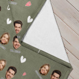 Personalized Couple Photo Blanket - Birthday Valentine's Day Wedding Anniversary Gift for Couples Wife Husband Boyfriend Girlfriend
