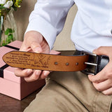 I Promise to Always Love You - Personalized Leather Belt with Engraved Custom Message - Funny Anniversary Gift for Husband from Wife - Father’s Day Gift for Daddy - Custom Romantic Gift for Boyfriend Fiance