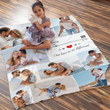 Custom Photo Blanket with Song - Valentine Day Gift, Custom Music Photo Blanket, Anniversary Gift for Boyfriend, Husband, Girlfriend, Wife