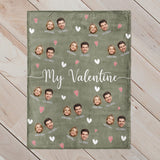 Personalized Couple Photo Blanket - Birthday Valentine's Day Wedding Anniversary Gift for Couples Wife Husband Boyfriend Girlfriend