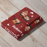 Personalized Couple Photo Blanket - Romantic Birthday Valentine's Day Wedding Anniversary Gift for Couples Wife Husband Boyfriend Girlfriend