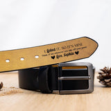 I Licked It So It's Mine - Personalized Leather Belt with Engraved Custom Message - Funny Anniversary Gift for Husband from Wife - Father’s Day Gift for Daddy - Custom Romantic Valentine Gift for Boyfriend Fiance