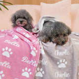 Personalized Blanket With Name, Custom Super Soft Premium Fleece Blanket with Dog Cat Pet's Name