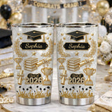 Custom Name Graduation 3D Effect Tumbler, Grads Gift For Daughter From Mom Dad, Class Of 2026, Graduation 20oz Tumbler Gift For Her