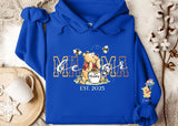 Custom Mothers Day Sweatshirt with Names, Winnie the Pooh Mothers Days Gift, Custom Mama Bear Shirt, Gift For Mother's Day