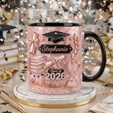 Custom Name Graduation 3D Effect Coffee Mug, Grads Gift For Daughter From Mom Dad, Class Of 2026, Graduation Mug Gift For Her