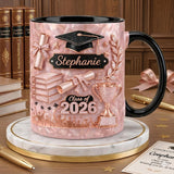 Custom Name Graduation 3D Effect Coffee Mug, Grads Gift For Daughter From Mom Dad, Class Of 2026, Graduation Mug Gift For Her