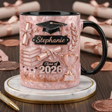 Custom Name Graduation 3D Effect Coffee Mug, Grads Gift For Daughter From Mom Dad, Class Of 2026, Graduation Mug Gift For Her