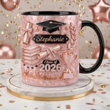 Custom Name Graduation 3D Effect Coffee Mug, Grads Gift For Daughter From Mom Dad, Class Of 2026, Graduation Mug Gift For Her