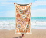 Personalized Name Towel for Beach Bath Pool, Customizable Beach Pool Bath Towel for Kids and Adults