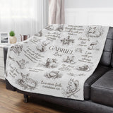 Personalized Name Blanket - Bible verse kid blanket - Christian baby gift - newborn receiving blanket - Gift for Baptism - Woodland blanket - Custom Christian Nursery decor gift