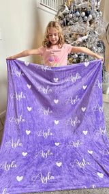 Custom Name Blanket - Personalized Gift for Kids Adults - Unique Baby Shower, Christmas and Birthday Gift
