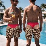 Funny Fake Underwear Beach Shorts, Custom Men's Swim Trunks, Birthday/Bachelor Party Gag Gift For Him