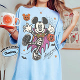 Retro Mickey Minnie Halloween Couple Shirts, Mickey Halloween Shirt, Spooky Season Tee, Halloween Matching Shirts