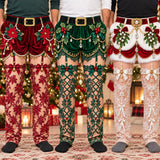 Funny Christmas Pajama Pants, Men Fake Underwear Optical Illusion, Holiday Lounge White Elephant Gag Gift