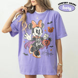 Retro Mickey Minnie Halloween Couple Shirts, Mickey Halloween Shirt, Spooky Season Tee, Halloween Matching Shirts