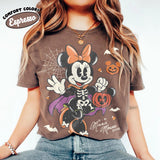 Retro Mickey Minnie Halloween Couple Shirts, Mickey Halloween Shirt, Spooky Season Tee, Halloween Matching Shirts