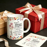 Customizable To My Daughter 3D Effect Coffee Mug, Gift For Daughter, Birthday and Mother's Day Gift