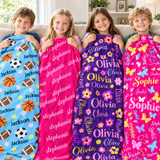 Personalized Name Blanket for Boys Girls, Super Soft Customizable Blanket with Name - Unique Gift for Birthday, Christmas, Baby Shower