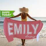 High Quality Personalized Name Beach Towel,Bath Towel, Pool Towel for Kids and Adults