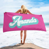 High Quality Personalized Name Beach Towel,Bath Towel, Pool Towel for Kids and Adults