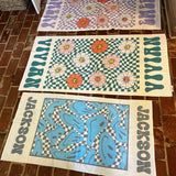 Personalized Retro Beach Towel with Name – Custom Birthday & Vacation Gift for Kids and Adults, Multi Style Summer Beach Accessory