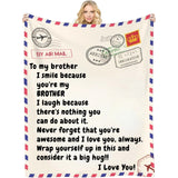 Here's a reminder that you're awesome and I love you- Customizable Love Reminder Blanket for Family and Friends - Unique Gifts for Mom Dad Son Daughter Sister