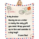 Funny Customizable Love Reminder Blanket for Family and Friends - Unique Gifts for Brother Sister Mom Dad Son Daughter