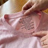 Custom Inside Neck T-Shirt with Name & Text - Personalized Birthday Gifts For Daughter Son Mom Dad Husband Wife - Never Forget That I Love You