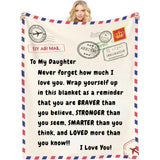 Love Reminder Blanket - Customizable Blanket for Daughter Son Granddaughter Grandson Mom Dad - Unique Gifts for family members grandma grandpa