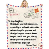 Love Reminder Blanket - Customizable Blanket for Family and Friends - Unique Gifts for Mom Dad Son Daughter Sister