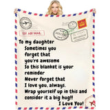 Never Forget that You are Awesome - Customizable Love Reminder Blanket for Family and Friends - Unique Gifts for Mom Dad Son Daughter Bestie