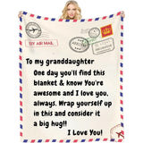 Here's a reminder that you're awesome and I love you- Customizable Love Reminder Blanket for Family and Friends - Unique Gifts for Mom Dad Son Daughter Sister