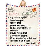 Never Forget that You are Awesome - Customizable Love Reminder Blanket for Family and Friends - Unique Gifts for Mom Dad Son Daughter Bestie