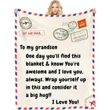 Here's a reminder that you're awesome and I love you- Customizable Love Reminder Blanket for Family and Friends - Unique Gifts for Mom Dad Son Daughter Sister